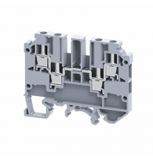 Клемма с четырьмя контактами винтовая OptiClip СMC-2,5-QUATTRO-(0,2-4)-I-серый  289793  КЭАЗ