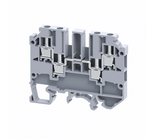 Клемма с четырьмя контактами винтовая OptiClip СMC-2,5-QUATTRO-(0,2-4)-I-серый  289793  КЭАЗ