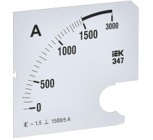 Шкала смен. для амперметра Э47 1500/5А-1,5 96х96мм  IPA20D-SC-1500  IEK
