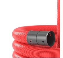 Усиленная двустенная труба ПНД гибкая для кабельной канализации д.40мм с протяжкой, SN28, 640Н, в бухте 100м, цвет красный  121540100  DKC