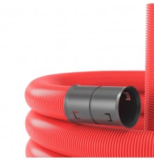 Двустенная труба ПНД гибкая для кабельной канализации д.40мм без протяжки, SN18, 500Н,  в бухте 100м, цвет красный  120940100  DKC