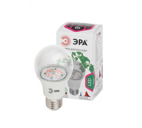 Лампа светодиодная фито для растений 12Вт E27 красно-синий спектр FITO-12W-RB-E27-K  Б0039070  ЭРА