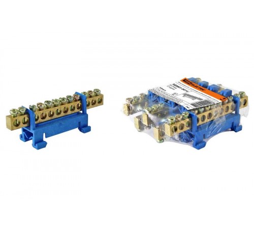 Шина "N" нулевая с изолятором на DIN-рейку 6x9мм стойка мал. 12 групп   SQ0801-0014  TDM