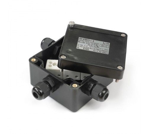 Коробка взырозащищенная КВО армамидная антистатическая 1 ввод 0,75-1,5 мм  черная 80х105х55 Спецприбор