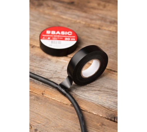 Изолента, класс А (профессиональная), 0.18х19мм, 20 метров, черная EKF Simple  plc-iz-a-b  EKF