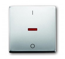 Клавиша для механизма 1-клавишного выкл./перекл./кнопки, с красной линзой, с маркировкой "I/O", серия pur/сталь  1751-0-2961   2CKA001751A2961  ABB