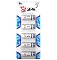 Батарейка щелочная (алкалиновая)  LR6-5BL Strip (60/600/16800) (AA)   Б0014475  ЭРА