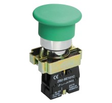 Кнопка управления LAY5-BC31"Грибок" без подсветки зеленая 1з   BBG70-BC-K06  IEK