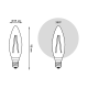 Лампа светодиодная LED 5Вт E14 220В 2700К свеча, диммируемая  103801105-D  Gauss