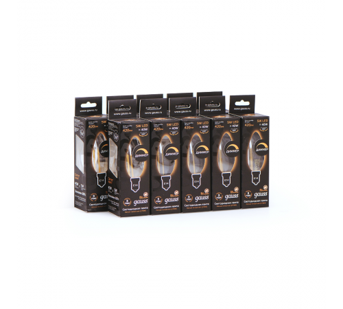 Лампа светодиодная LED 5Вт E14 220В 2700К свеча, диммируемая  103801105-D  Gauss