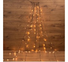 Елочная гирлянда с кольцом, 7 нитей по 1,8 метра, цвет диодов теплый белый, не соединяется  235-086  NEON-NIGHT