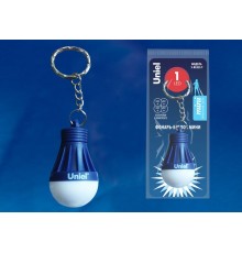 Фонарь-брелок Стандарт S-KL023-T BLUE  1LED. 4*LR41 в/к. пластик синий  UL-00004093  Uniel