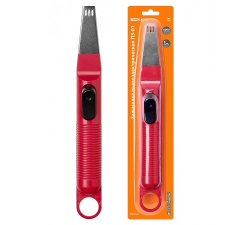 Зажигалка пьезоэлектрическая бытовая ПЗ-01, красная,  SQ2511-0005  TDM