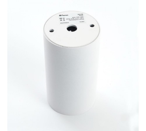 Светильник накладной потолочный под лампу, спот, ML176 MR16 20W 220V, белый  40509  Feron
