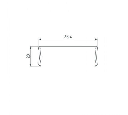 Экран (рассеиватель) для профиля SL-W68-2000 OPAL (ARL, -)  019312  Arlight