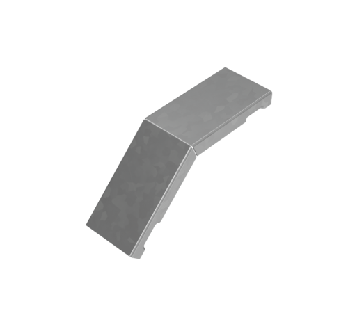Крышка внеш. верт. угла 45 гр. 50 мм "ПЛЮС" INOX304  KVLplus45-50 INOX304  КМ - профиль