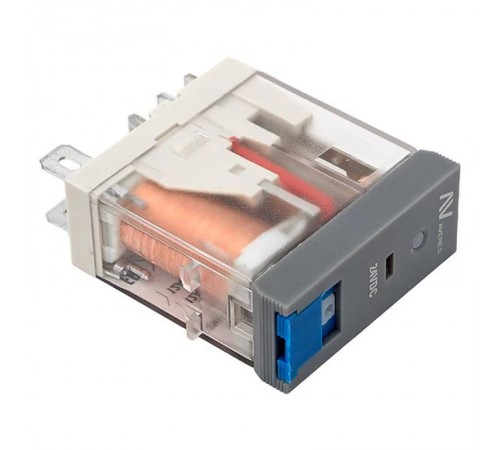 Реле промежуточное с кнопкой и мех. Индикацией RPAt 25/1 12A 24В DC  rpat-25-1-24DC   EKF