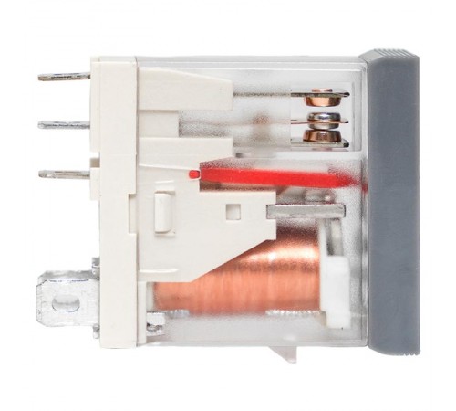 Реле промежуточное с кнопкой и мех. Индикацией RPAt 25/1 12A 24В DC  rpat-25-1-24DC   EKF