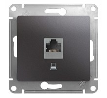 Glossa Графит Розетка компьютерная RJ45 кат.5E  GSL001381K  SE