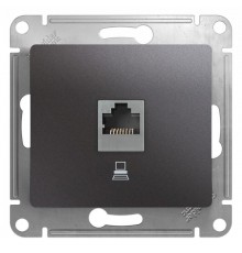 Glossa Графит Розетка компьютерная RJ45 кат.5E  GSL001381K  SE