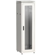 Шкаф сетевой 19" LINEA N 38U 600х600 мм стеклянная передняя дверь серый  LN35-38U66-G  ITK