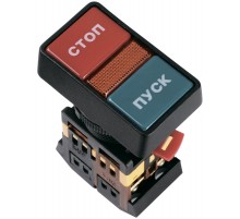 Кнопка РPВВ-30N "Пуск-Стоп" d30мм неон/240В 1з+1р   BBD21-PPBB-K51  GENERICA