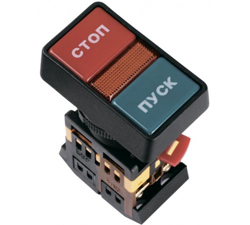 Кнопка РPВВ-30N "Пуск-Стоп" d30мм неон/240В 1з+1р   BBD21-PPBB-K51  GENERICA