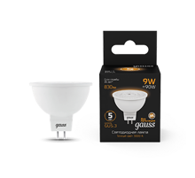 Лампа светодиодная MR16 9W 830lm 3000K GU5.3 LED 1/10/100  101505109  Gauss