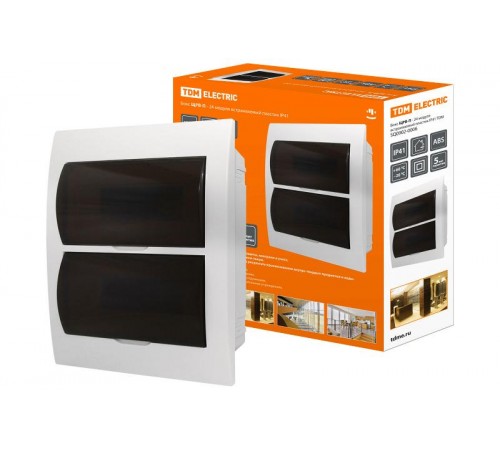 Бокс пластиковый встраиваемый ЩРВ-П-24модуля IP40  SQ0902-0006  TDM