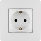 Etika Белый Розетка с заземлением со шторками, винтовые клеммы  672222  Legrand
