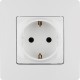 Etika Белый Розетка с заземлением, винтовые клеммы  672221  Legrand