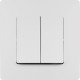 Etika Белый Выключатель 2-х клавишный, 10А, винтовые клеммы  672202  Legrand