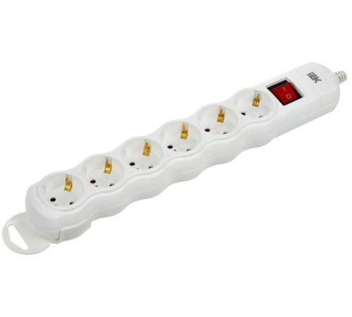 Розетка переносная разб. с выкл. РПр06В 6 мест  WYP10-D-KP-16-06-ZKS-K01  IEK