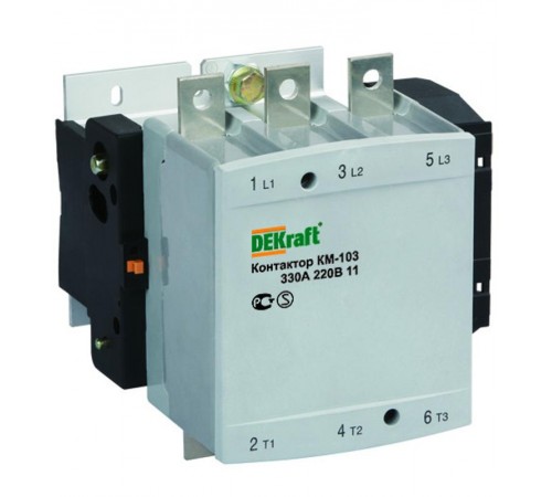 Контактор 400А 220В АС3 1НО+1НЗ КМ-103   22162DEK  DEKraft