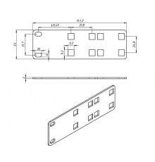 PMV1-RAL9005 Кронштейн для крепления 19 дюймового и вертикального оборудования сбоку стоек (2 шт. в комплекте)  451303  Hyperline