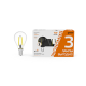 Лампа светодиодная Filament Шар 7W 550lm 2700К Е14 LED (3 лампы в упаковке) 1/20  105901107T  Gauss