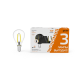 Лампа светодиодная Filament Шар 7W 550lm 2700К Е14 LED (3 лампы в упаковке) 1/20  105901107T  Gauss