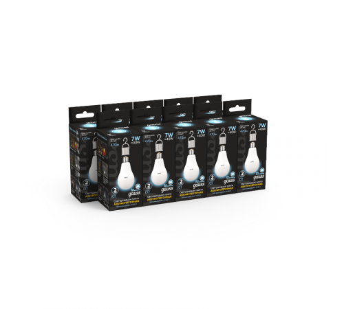 Лампа светодиодная LED A60 7W E27 470lm 4100K с Li-Ion аккумулятором 1/10/60  102402207  Gauss