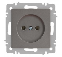 Розетка Intro Accent 6-201-09 2P, 16А-250В, IP20, СУ, титан  Б0063673  Intro