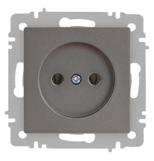 Розетка Intro Accent 6-201-09 2P, 16А-250В, IP20, СУ, титан  Б0063673  Intro