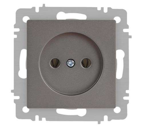 Розетка Intro Accent 6-201-09 2P, 16А-250В, IP20, СУ, титан  Б0063673  Intro