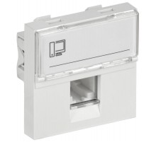 PRIMER РКИ-20-00-П-6 Розетка RJ45 кат.6 (2 модуля) белая  PR-KK40D-RI-0-2-1C06U-K01  IEK