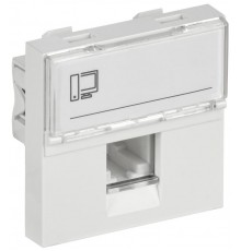 PRIMER РКИ-20-00-П-6 Розетка RJ45 кат.6 (2 модуля) белая  PR-KK40D-RI-0-2-1C06U-K01  IEK