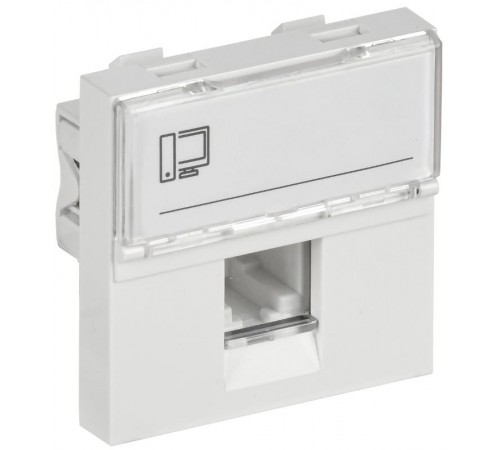 PRIMER РКИ-20-00-П-6 Розетка RJ45 кат.6 (2 модуля) белая  PR-KK40D-RI-0-2-1C06U-K01  IEK