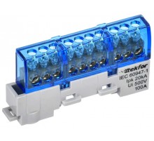 TEKFOR Шина N "ноль" изолированная на универсальном держателе 6х9-10-С  TF-NN10-10-KL-K07  IEK