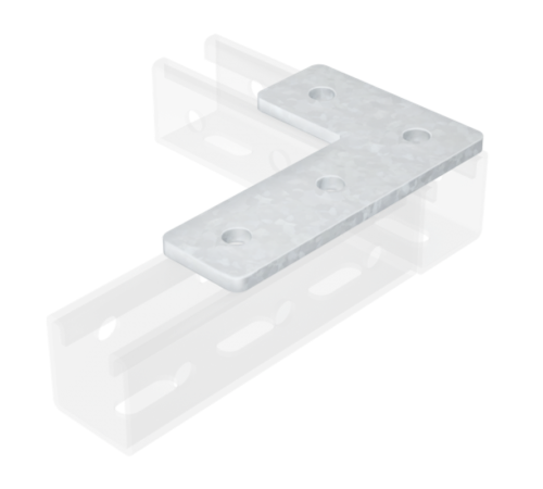 Пластина соединительная L-обр., длина 90х140 мм, 4отв., нержавеющая сталь AISI 304  IBMD1022C  DKC