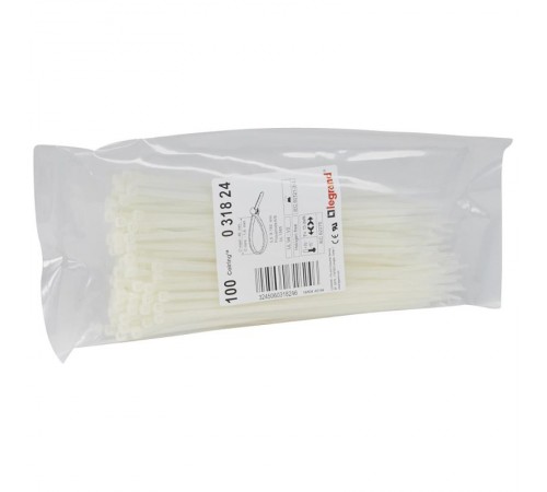 Монтажный хомут Colring - ширина 3.5 мм - длина 180 мм - пакет 100 шт - бесцветный  031824  Legrand