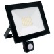 Прожектор светодиодный SFL80-50 с встроенным датчиком 2835SMD 50W 6400K AC220V/50Hz IP65, черный в компактном корпусе  29524  SAFFIT