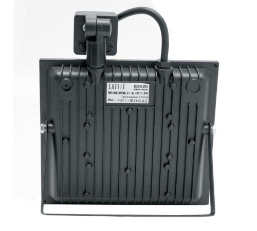 Прожектор светодиодный SFL80-50 с встроенным датчиком 2835SMD 50W 6400K AC220V/50Hz IP65, черный в компактном корпусе  29524  SAFFIT