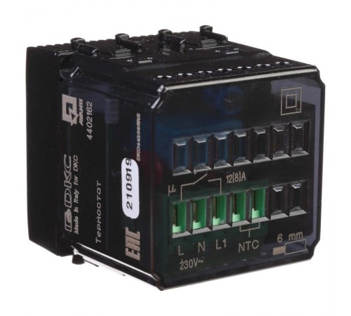 Термостат "Черный квадрат" "Avanti" для теплых полов, 2 мод  4402162  DKC